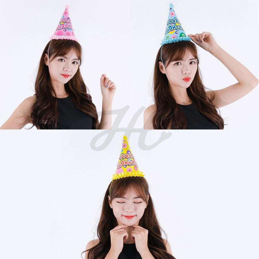어린이집 생일 파티용 고깔모자 레이스 파티 장식 돌잔치