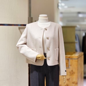 [CC콜렉트]캐시미어 블렌드 칼라리스 핸드메이드 자켓(C254MSG151)