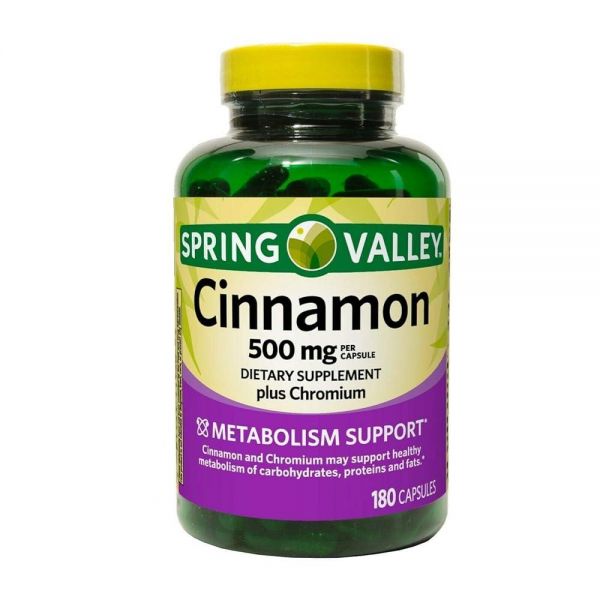 <b>Spring Valley</b> 시나몬 500mg 신진 대사 지원