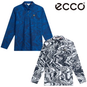 에코 골프웨어 남성 골프 티셔츠 패턴 카라 간절기 긴팔 ECCO 어패럴 RCCLS10140