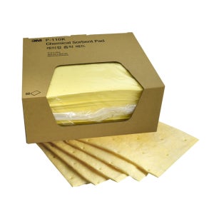 3M P-110K 케미컬 흡착패드 50매 흡착포 케미칼패드 화학물질 유출/제거 패드
