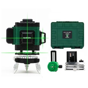 나리온 레이저레벨기 12라인 3D 수평기 수직 그린 방수 LL-12G