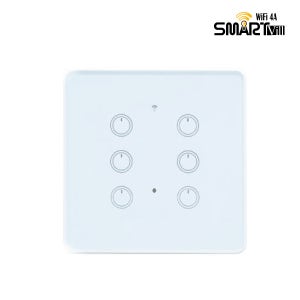 스마트빌 Iot wifi 터치 원격제어 리모컨 6구 화이트 4A(880W) 스마트 스위치