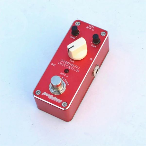 오버드라이브 디스토션 일렉트릭 기타 이펙트 페달 미니 하이 <b>게인</b> <b>트루</b> 바이패스 풀 메탈 쉘