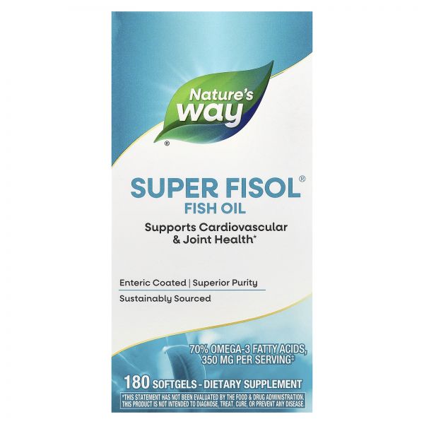 Nature’s Way Super <b>Fisol 피쉬 오일</b> 소프트젤 180정