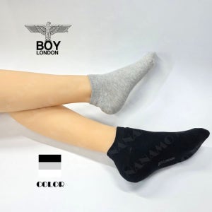 보이런던 여성 무지 스니커즈 발목 양말 6켤레