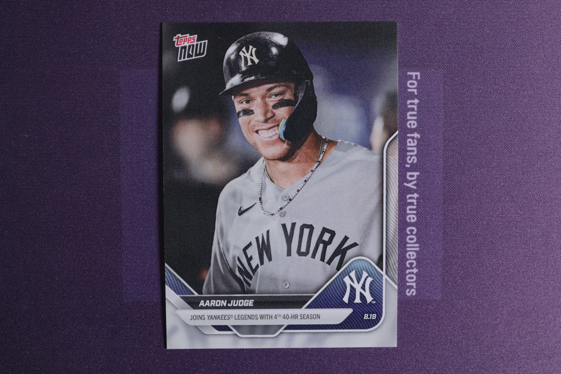 애런 저지 뉴욕 양키스 2025.8.19. MLB 탑스 나우 야구카드 TOPPS NOW 스포츠카드