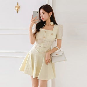 가을코디 트위드 미니 투피스 세트