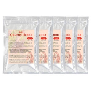 퀸즈셀프헤나 새치 흰머리 천연염색 모발관리 100g, 레드, 5개