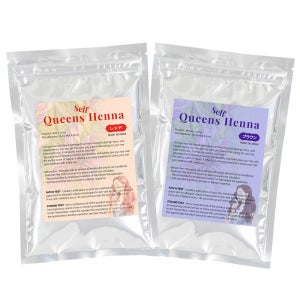 퀸즈셀프헤나 새치 흰머리 천연염색 모발관리 100g, 레드1브라운1, 2개