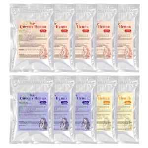 퀸즈셀프헤나 새치 흰머리 천연염색 모발관리 100g, 레드5브라운3암라2, 10개