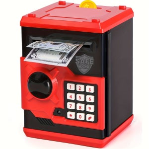 펭귄 ATM 어린이 저금통 장난감 빨간색 검은색