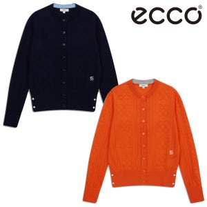 에코 골프 어패럴 여성 골프웨어 라운드 니트 가디건 스판 울 스웨터 자켓 RCCSJ2016