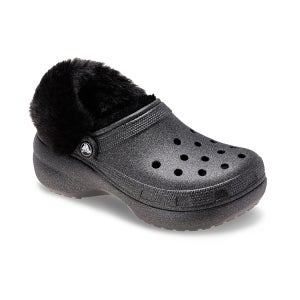 [네이버 단독][크록스 본사] 클래식 플랫폼 라인드 글리터 클로그 우먼 211922-001