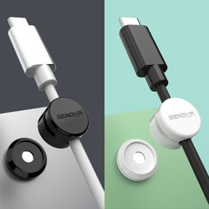 선정리 케이블 홀더 충전기 전선 고정 클립 핸드폰 충전 줄 배선 USB 자석 차량용 화이트