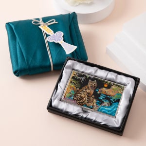 나전칠기 한국전통 명함케이스 자개 명함집 한국기념품 외국인 바이어선물 해태 흑색