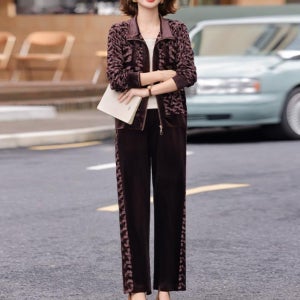 캐주얼 상하복 엄마 세트 트레이닝 와이드 가을