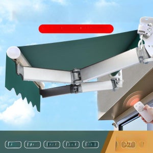 수동어닝 차양막 테라스 옥상 카페 가림막 상가 비 2m 1.5m 2개 곡선