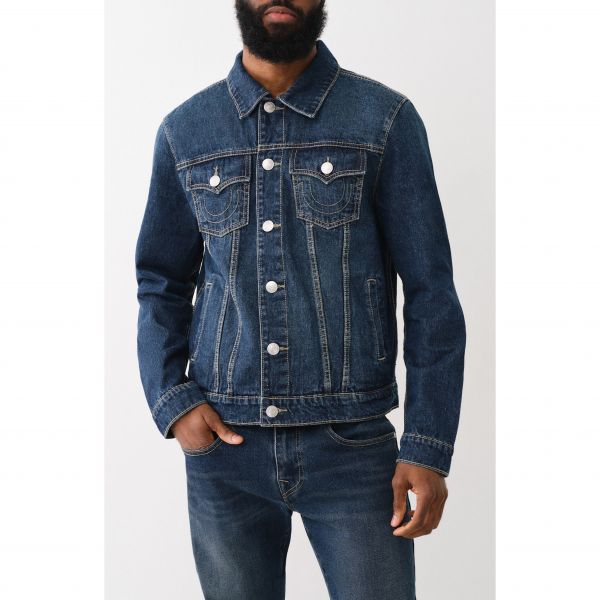 <b>트루</b> 릴리전 브랜드 <b>진스</b> 제시 데님 트러커 재킷