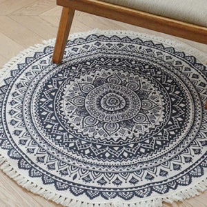 예쁜 미니 침대 거실 바닥 원형 이케아 러그