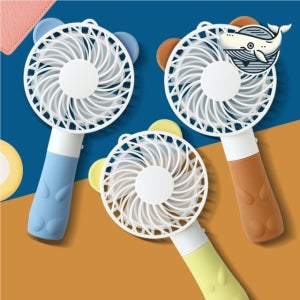 귀여운 미니 선풍기 목걸이형 휴대용 충전식 핸디 핸드 E 손
