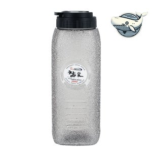 참숯 수분 정화 사각 물병 1.25L 투명 국산 국내산 보틀 통 가성비