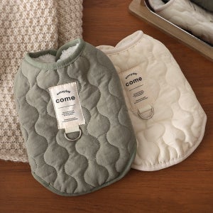 써니데이 누빔조끼 강아지패딩조끼 강아지하네스 패딩 깔깔이 겨울옷