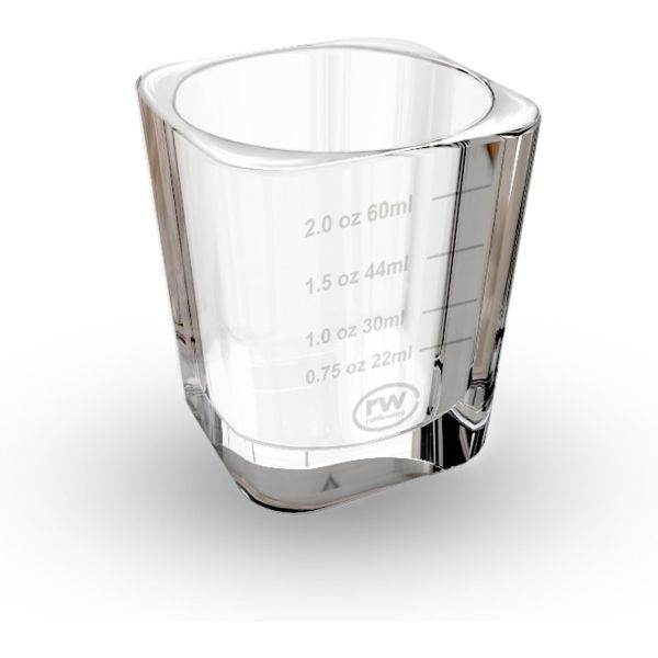 Rattleware 3온스 계량 샷잔, 흰색 에칭 측정 단위가 있는 견고한 파손 방지 유리, oz/ml/tsp/tbsp, 내구성 에스프레소 칵테일 계량잔, 바 1.5oz Glass