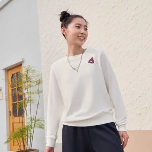 나이키 우먼스 스포츠웨어 프린트 프렌치 테리 기모 맨투맨 티셔츠 화이트 IO7829-133
