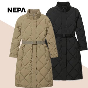 네파 여성 겨울 코트형 롱패딩 허리벨트 모노 구스 다운 자켓 7L82065