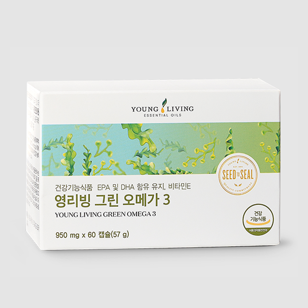 영리빙 <b>그린 오메가3</b> (60캡슐) 식물성 오메가