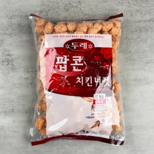 두레 냉동 팝콘치킨너겟 업소용 2kg x 6개 국내산닭
