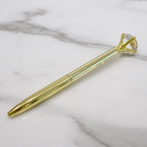 아는친구네 보석펜 다이아몬드 판촉 선물 펜 필기도구 골드, 1개