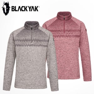 블랙야크 기능성 티셔츠 여성 등산복 캐주얼 일상복 데일리 니트 집업 긴팔티 겨울용