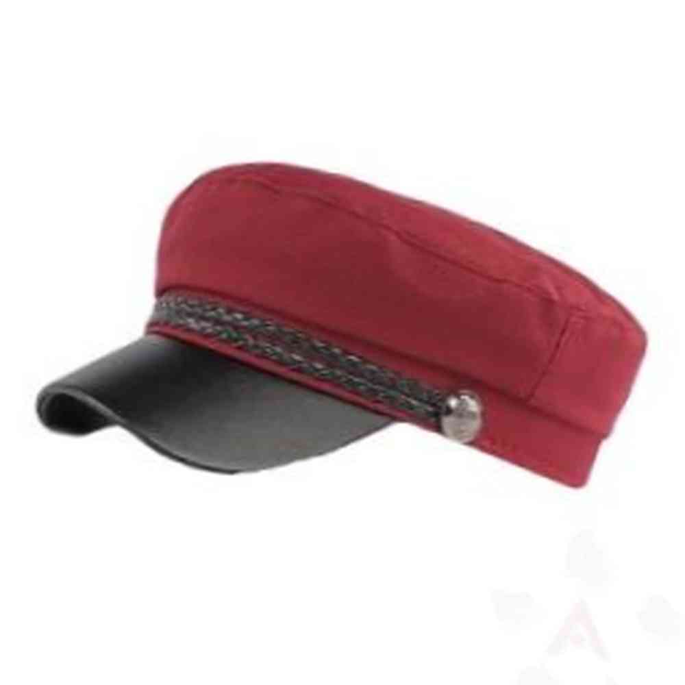 이안 여성 PU 숏챙 헌팅캡 가죽헌팅캡 여성베레모