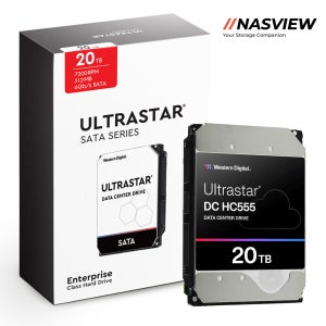 WD Ultrastar HC555 데이터센터 서버 NAS 용 하드디스크 512MB, 20TB