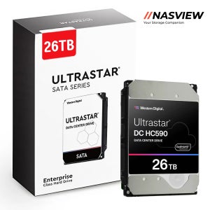 WD Ultrastar HC590 데이터센터 서버 NAS 용 하드디스크 1 PACK 512MB, 26TB