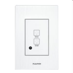 국산 (주) 나노 무선 터치 아트2 스마트 전자식 스위치 2구 화이트