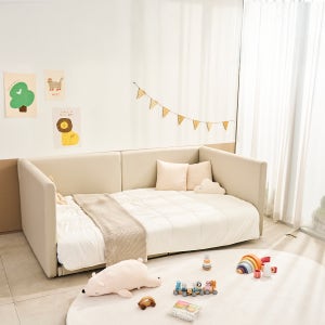 지누스 코코네 가드형 침대 프레임 (슈퍼싱글) - 3면 타입