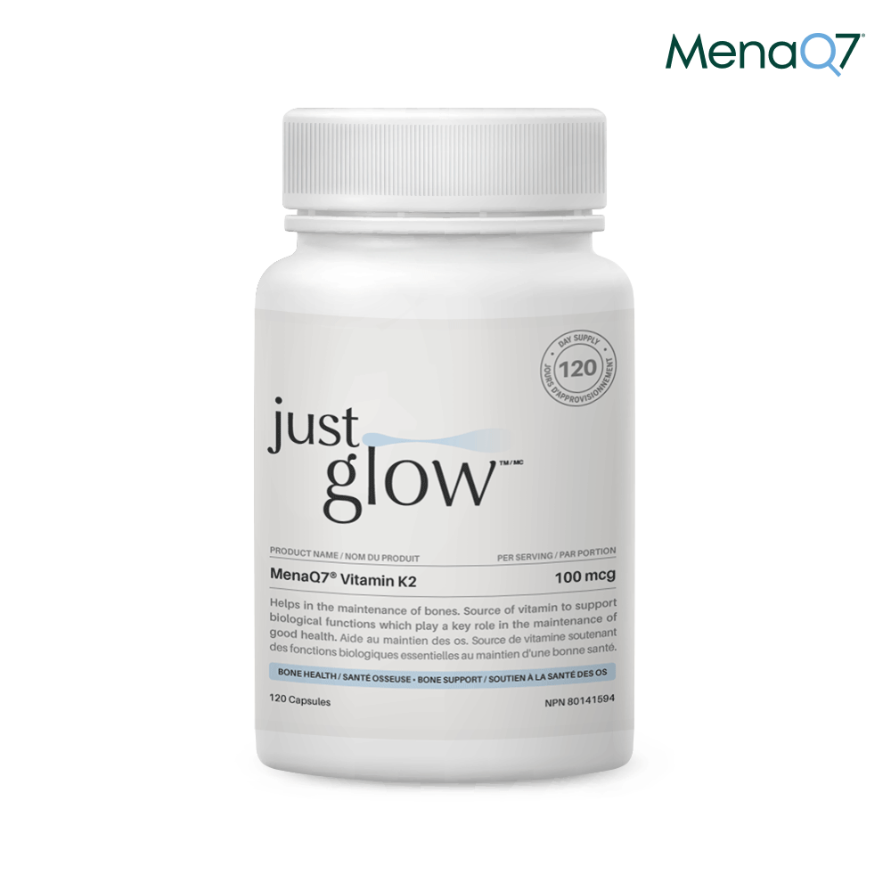 저스트글로우 MenaQ7 <b>비타민 K2</b> MK-7 100<b>mcg</b> 120캡슐 <b>메나퀴논</b> 효능