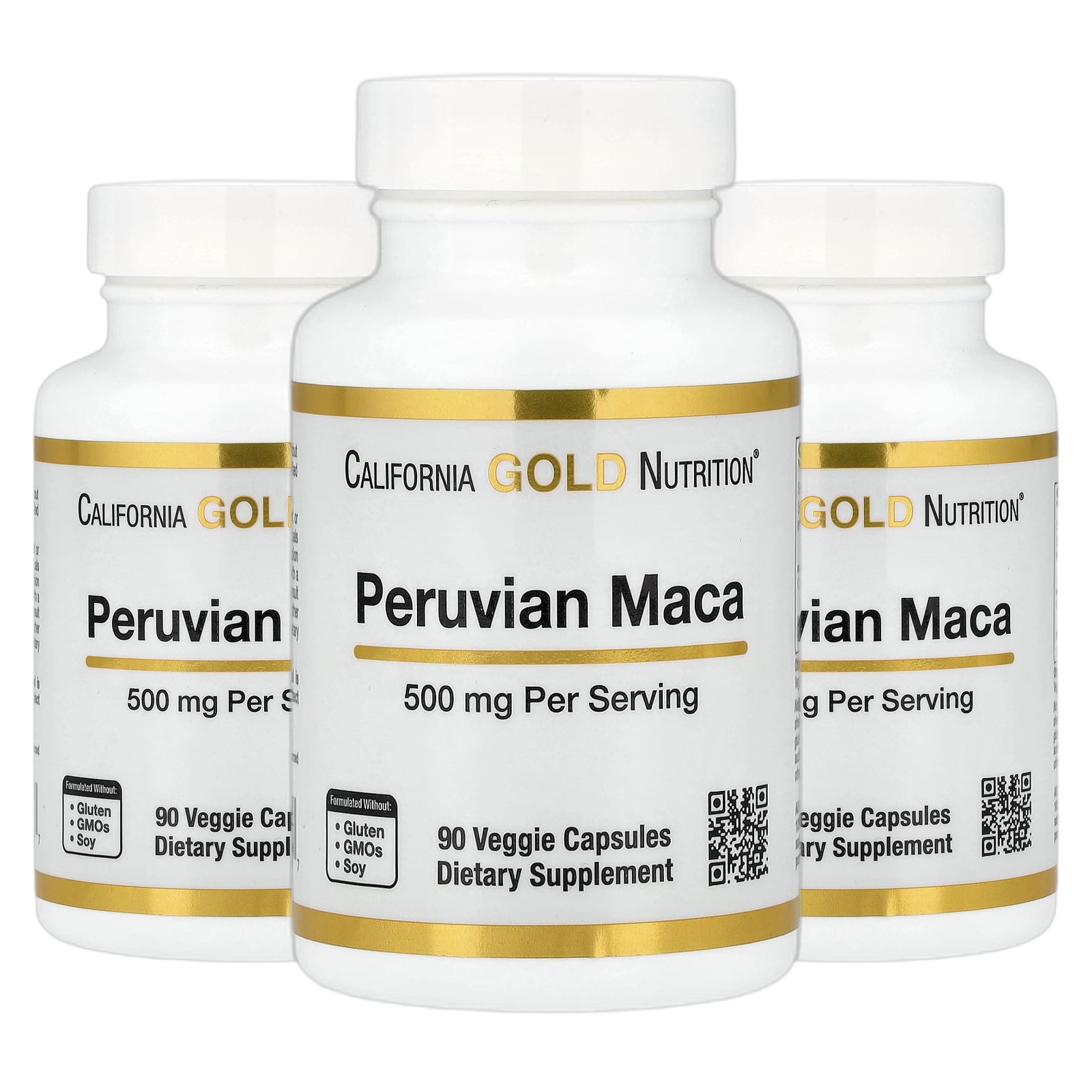 캘리포니아골드뉴트리션 <b>마카</b> <b>페루산</b> MACA <b>500mg</b> 베지 캡슐 90정 2+1