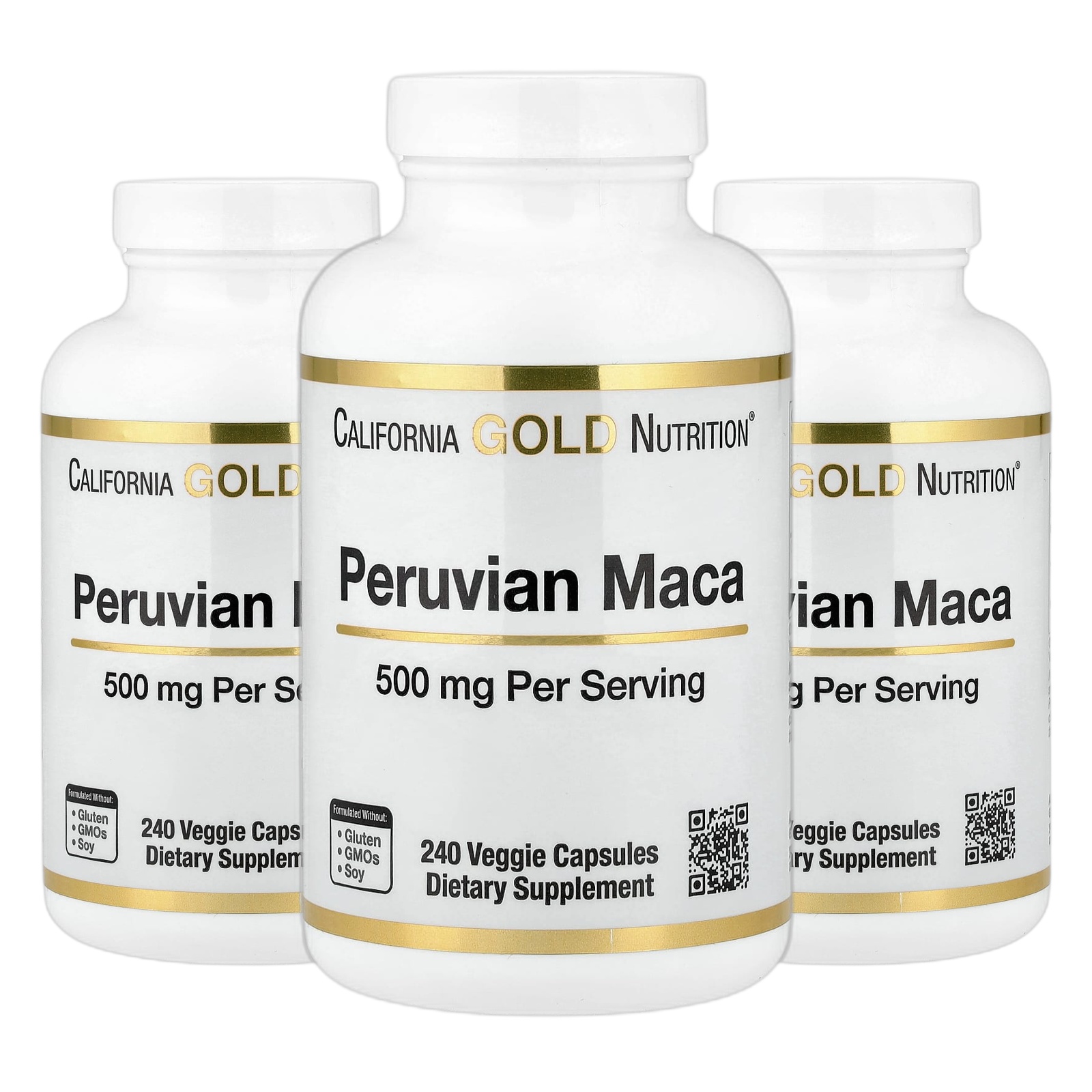 캘리포니아골드뉴트리션 <b>마카</b> <b>페루산</b> MACA <b>500mg</b> 베지 캡슐 240정 2+1