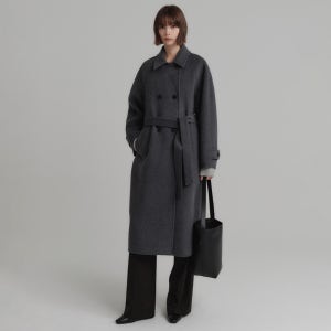 [룩캐스트][NEW 컬러] 아트레인 캐시 더블 코트_차콜 / ATREIN CASH DOUBLE COAT_CHARCOAL