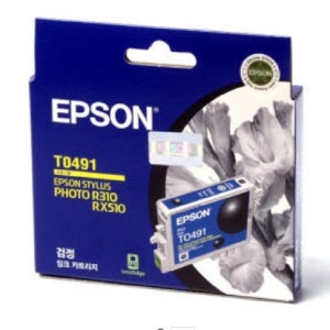 엡손정품잉크 T0491 블랙 StylusPhoto RX510, RX630, R310, R210