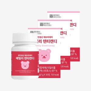 어린이 키즈 자일리톨 사탕 무설탕 캔디 덴티캔디 딸기, 30g, 3개
