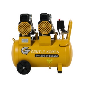 젠틀코리아 4마력 휴대용 콤프레샤 50L 오일리스 에어타카 셀프세차 목공용(옐로우)