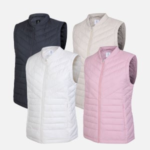 여자 경량조끼 V넥 패딩조끼 숏 베스트 가을 겨울 여성 빅사이즈 웰론 조끼(W6WV03)