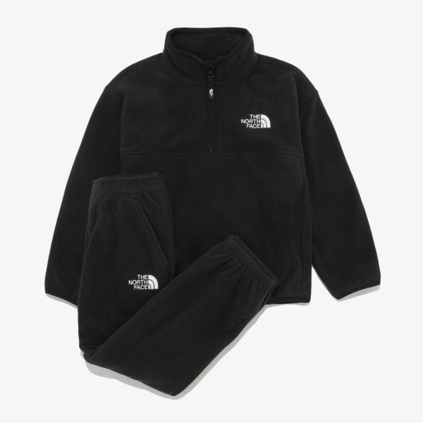 [노스페이스 키즈 공식] NT7TR59S 키즈 파인콘 EX 플리스 세트 BLACK