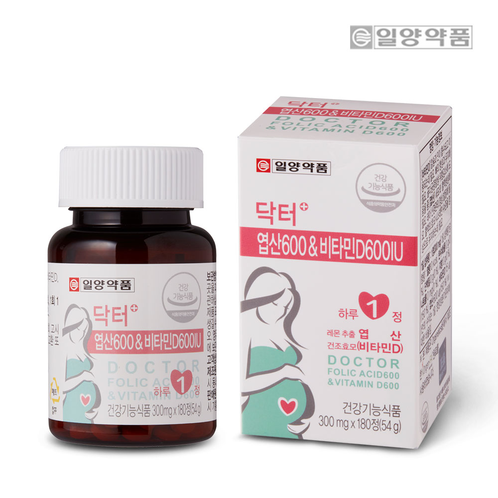 일양약품 레몬유래 엽산 600 비타민D 600IU 180정, 1개