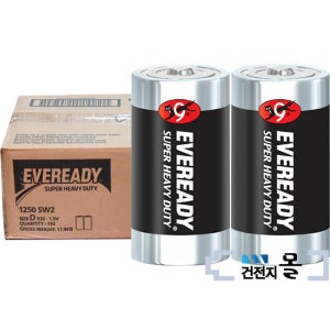 에버레디 망간 건전지 D형 2입 x 96팩(192알) 벌크 1.5V R20 D건전지